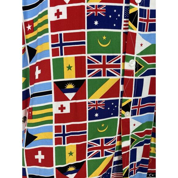 Forever 21 Button Down Shirt Flags - Picture 9 of 13